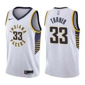 Camiseta Hombre Indiana Pacers Myles Turner 33 2022-23 Nike Association Edition Blanco Swingman